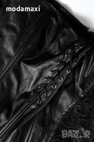 3XL Нов кожен топ с дантела , снимка 6 - Корсети, бюстиета, топове - 51840930