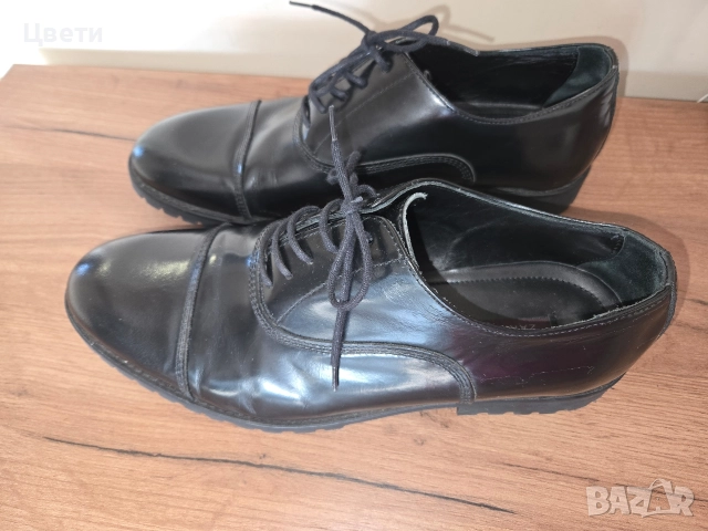 Черни официални мъжки обувки Зара 