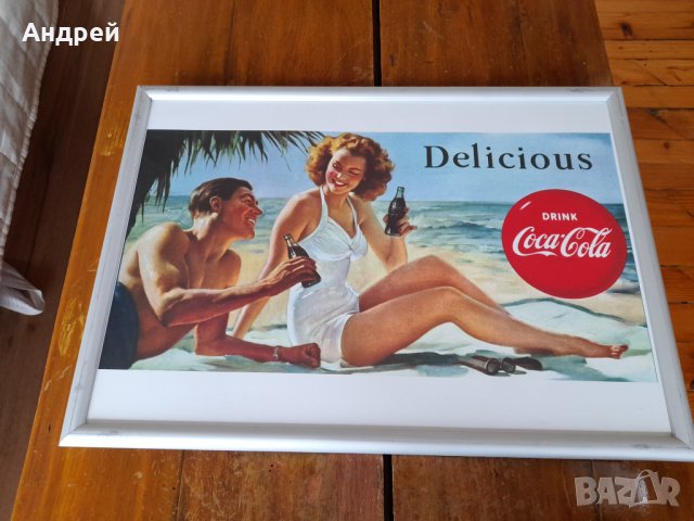 Стара рекламна картина Кока Кола,Coca Cola #2, снимка 2 - Други ценни предмети - 41967034