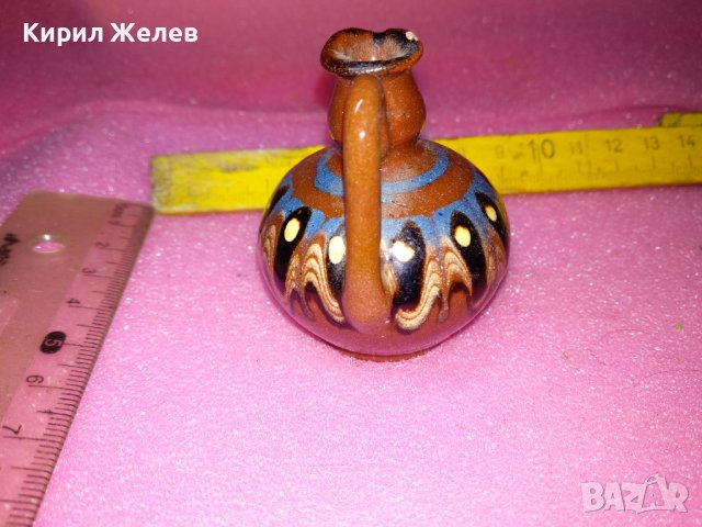 КЕРАМИЧНО БЪРДУЧЕ КАНИЧКА РЪЧНА МАЙСТОРСКА ИЗРАБОТКА ТРАДИЦИОНЕН ЕТНО СУВЕНИР ГЛЕДЖОСАНА ГЛИНА 42887, снимка 7 - Декорация за дома - 44309179