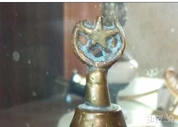 Стара църковна кадилница кандило тамянник  с патина  XIX век., снимка 2 - Антикварни и старинни предмети - 53670422