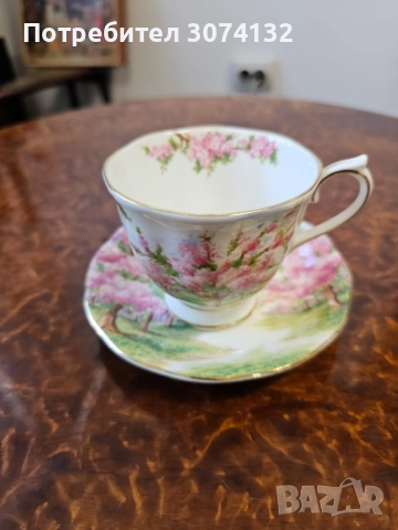 Чаша за кафе от костен порцелан, снимка 4 - Чаши - 52996860