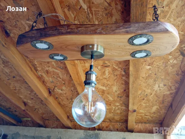 полилей от дърво и лунички, снимка 2 - Полилеи - 50322748