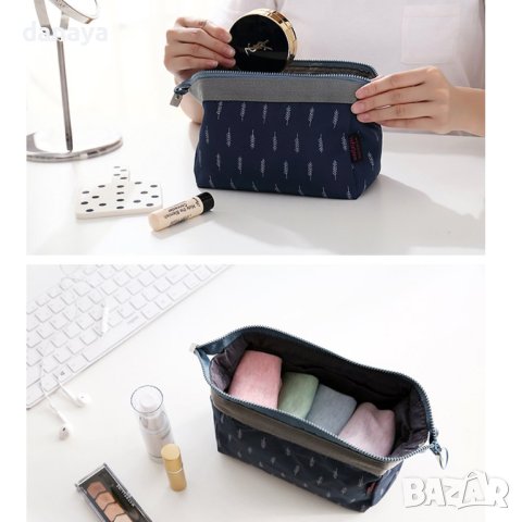 1256 Дамска козметична чантичка за гримове, снимка 6 - Портфейли, портмонета - 44211726