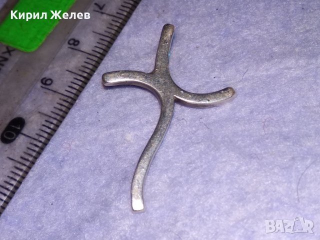 КРАСИВО СТИЛНО СРЕБЪРНО АРТ КРЪСТЧЕ ИЗРАБОТЕНО от СРЕБРО 925 ПРОБА 38593