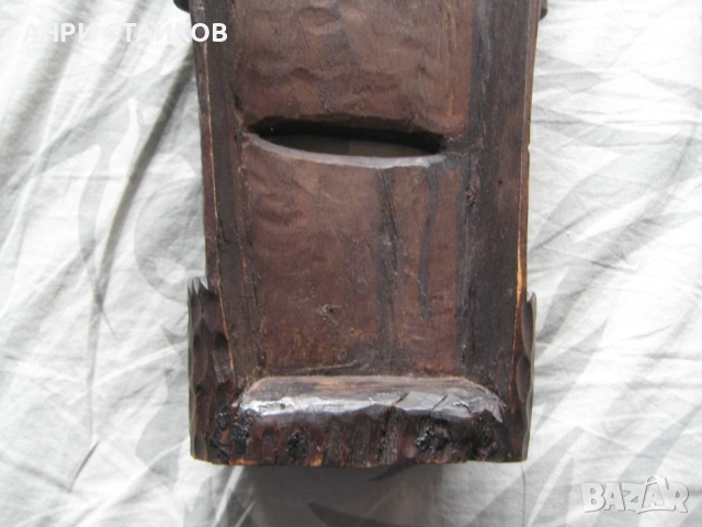 Продавам ръчно изработена черна маска от дърво, снимка 7 - Антикварни и старинни предмети - 53432294