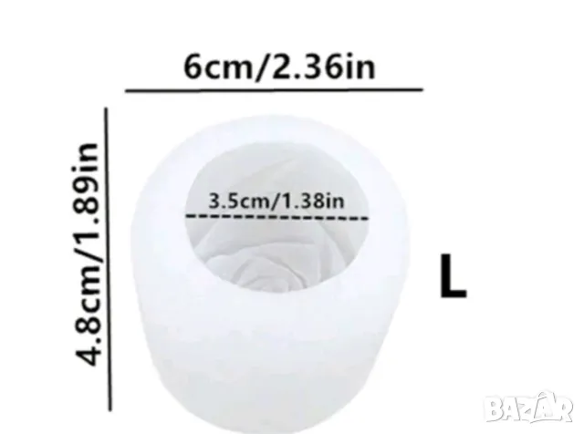 Молд голяма роза 6 см (1), снимка 2 - Форми - 49317083