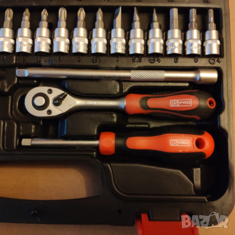 RS PRO гидория гедоре 1/4 drive 42части качествени вложки камъни комплект, снимка 3 - Гедорета - 52914874