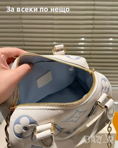 Louis Vuitton Дамска Бяла Малка Чанта С Къса И Дълга Дръжка Код DST79, снимка 2 - Чанти - 56105706