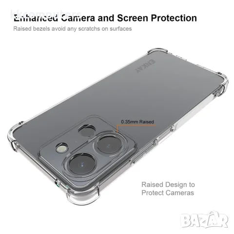 ENKAY HAT PRINCE за vivo Y36 4G / Y36 5G Прозрачен TPU Калъф и Скрийн Протектор, снимка 3 - Калъфи, кейсове - 56070125