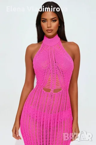 Ефектна Плетена Секси Рокля - Бранд FASHION NOVA, снимка 2 - Рокли - 55728758