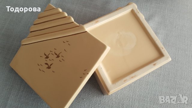 Голяма порцеланова кутия с позлата, снимка 6 - Други ценни предмети - 33881893