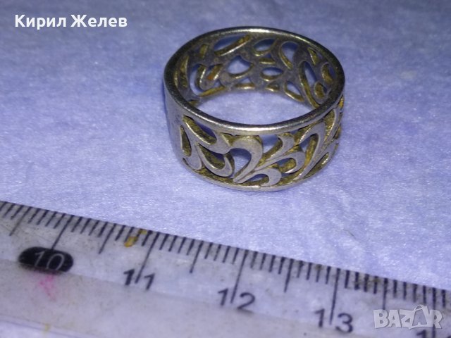 Старинен ФЛОРАЛЕН СРЕБЪРЕН РЕТРО ПРЪСТЕН ВИСОКА ПРОБА СРЕБРО АЖУРНА РЪЧНА МАЙСТОРСКА ИЗРАБОТКА 40621, снимка 14 - Антикварни и старинни предмети - 42644101
