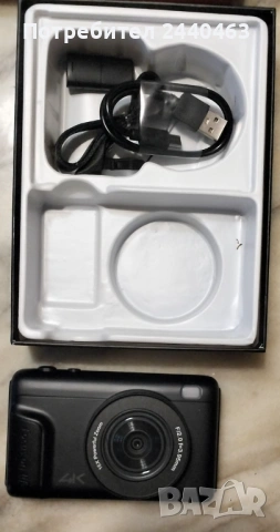 Digital Camera 4K for Photography Vlogging: 64MP Compact Photo Camera for Video 180° фотоапарат, снимка 4 - Фотоапарати - 53600777