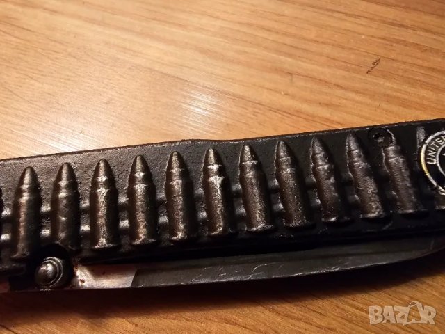 Стар Американски нож Морска пехота - добре запазен за годините си и радост за колекционери и ценител, снимка 6 - Антикварни и старинни предмети - 49030280