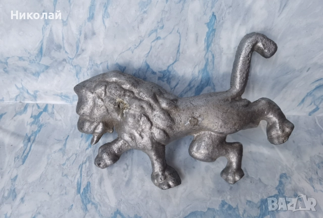 Стара Метална Отливка Лъв за Декорация, снимка 2 - Антикварни и старинни предмети - 52311243
