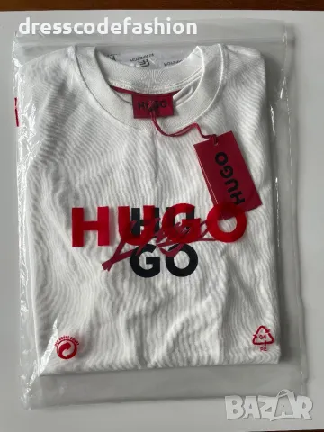 Мъжка тениска в бял цвят Hugo Boss, снимка 6 - Тениски - 48777409