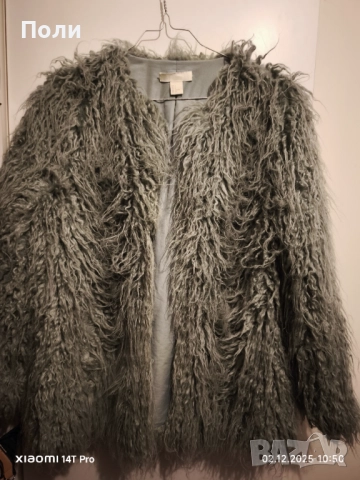 Рошаво палто имитация на вълна, снимка 3 - Якета - 52792863