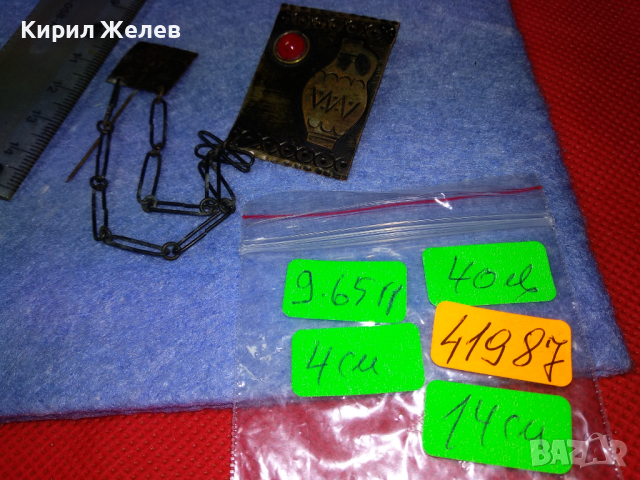 СТАРИННА ПОСРЕБРЕНА БРОНЗОВА ЕТНО СТИЛ БРОШКА ЗАБОДКА СТАРО ГРАДСКО БИЖУ НАКИТ 41987, снимка 8 - Антикварни и старинни предмети - 44663799