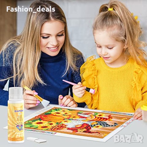 Ново Диамантено лепило, рисуване с диаманти Художествен запечатващ материал Блестящ за занаяти , снимка 7 - Рисуване и оцветяване - 40705043