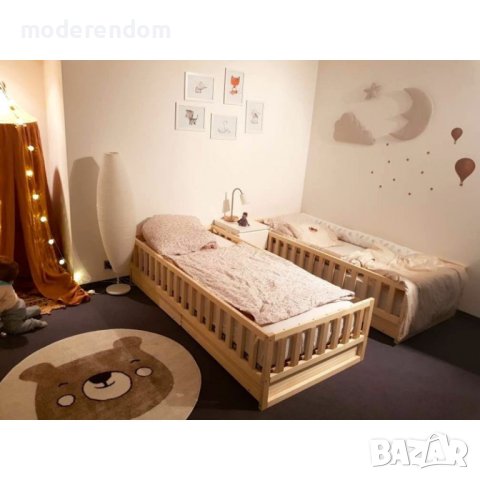 Легло монтесори с решетки, снимка 3 - Мебели за детската стая - 41901148