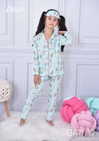 Детска пижама за момиче Зайчета 