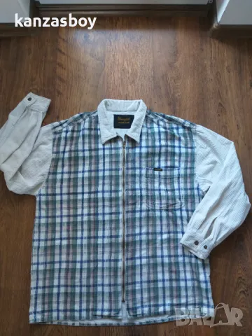 Wrangler Vintage Authentic Western Corduroy Zip Shirt - мъжка връхна риза КАТО НОВА , снимка 4 - Ризи - 47906326
