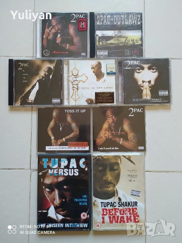 2Pac Лот Оригинални дискове/максита/ДВДта
