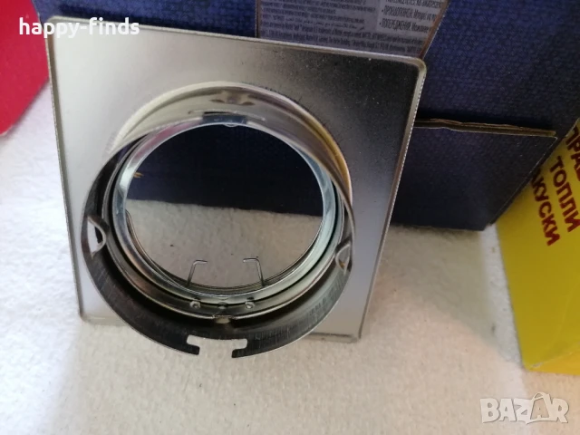 Корпус за луничка с цокъл GU10 - Квадрат, Хром, без фасунга в комплекта  (3 бр.), снимка 3 - Други - 51149858