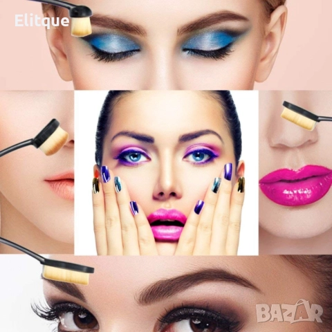 Овални четки за грим 10 броя Шенжен Aishangmei Козметика HZS63, снимка 2 - Други - 52820412