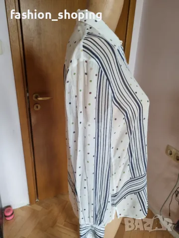  Риза с десен точки Massimo Dutti, размер 40, снимка 5 - Ризи - 50052344