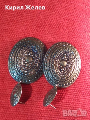 ПОСРЕБРЕНИ ЕТНО - СТИЛ СТАРИ ОРНАМЕНТИРАНИ ОБЕЦИ за НОСИЯ УКРАСА 7071, снимка 9 - Обеци - 36631787