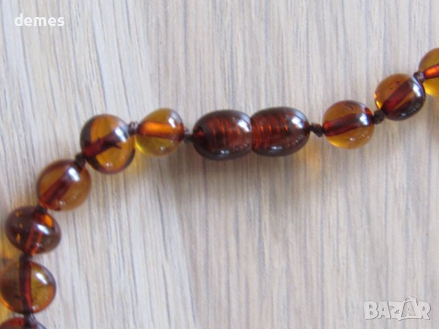 Колие-кръг от първокласен балтийски кехлибар, снимка 7 - Колиета, медальони, синджири - 41353644