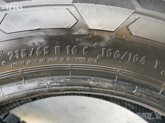 215/65R16C continental dot2021 грайфер 9мм-№361, снимка 8 - Гуми и джанти - 44727490