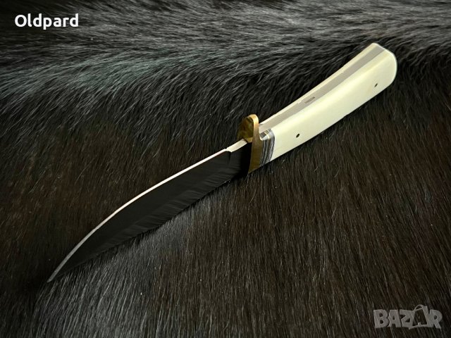 Ловен, кемпинг, outdooor нож. Дръжката (full tang) е кост., снимка 3 - Ножове - 39617063