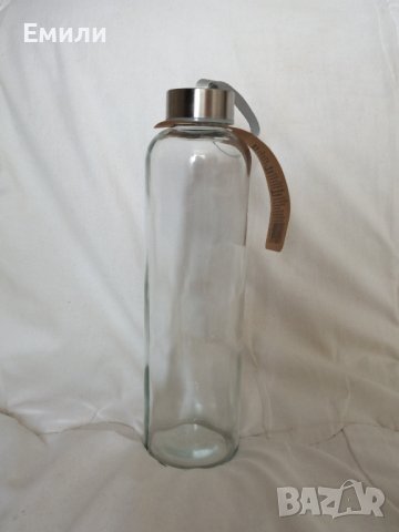 Стъклена бутилка за вода с червен термокалъф Brio Active 650 мл, снимка 4 - Други стоки за дома - 41484536