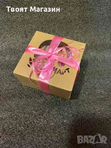 Подарък за 8-ми март: Кутия със соева свещ Рози и магнит "Ръчна изработка", снимка 9 - Подаръци за жени - 53121670