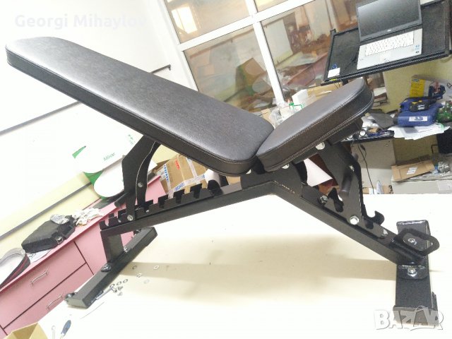 Професионална, мобилна, двойно регулируема фитнес пейка/лежанка, снимка 10 - Фитнес уреди - 11835514