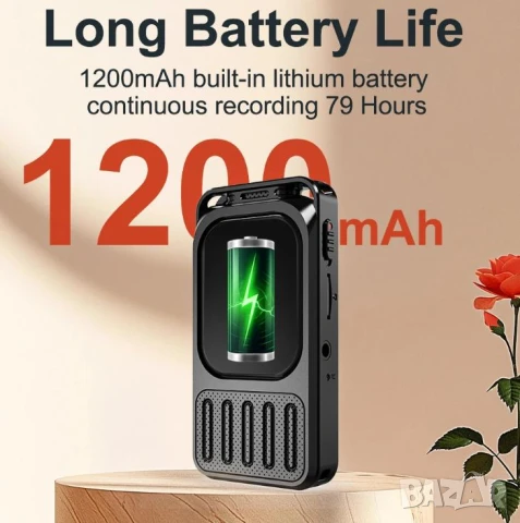 Bluetooth5.3 ИИ Диктофон Преводач Изкуствен Интелект Реч>Текст>Обобщаване APP Контрол Сензорен Екран, снимка 12 - Други - 50617215