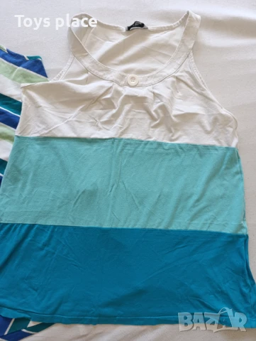 L/XL Лот туника/тениска в цвят тюркоаз , снимка 6 - Туники - 51063589