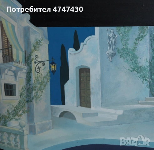 Иван Савов темперни бои сценография " Севилският бръснар ", снимка 6 - Картини - 53635308