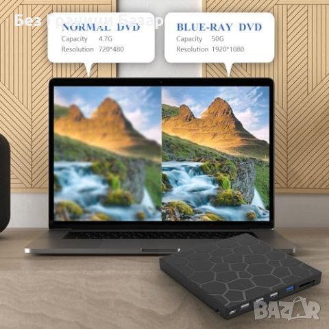 Ново Мултифункционално Външно Blu-ray Устройство - USB 3.0 и Type-C, снимка 7 - Друга електроника - 44156242