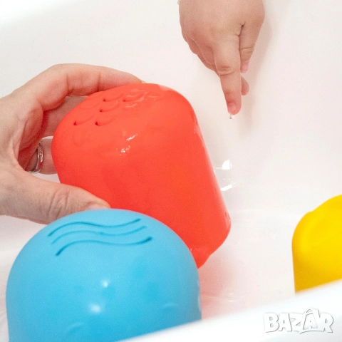 Сензорни чаши за подреждане Baby Einstein Ocean Explorers Opus's Stack & Stream, за деца над 3 месец, снимка 6 - Образователни игри - 52401683