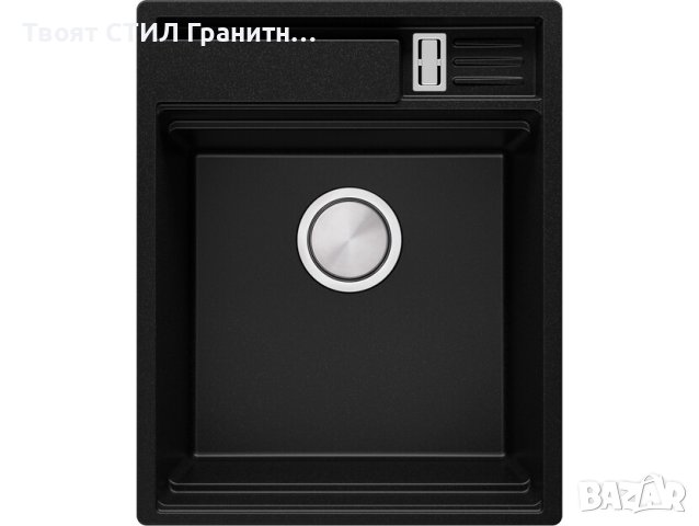  Кухненска Мивка от гранит модел Осло 45 Премиум 430 x 530 мм Черна, снимка 4 - Мивки - 41875401