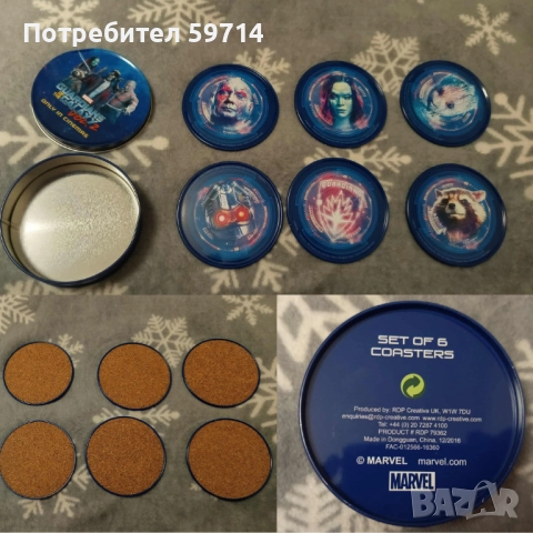 Подложки за чаши Marvel /6 бр./