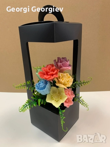 цветя изработени с глицеринов ароматен сапун и Българска роза 🌹 Стара Загора Център., снимка 6 - Изкуствени цветя - 52838912