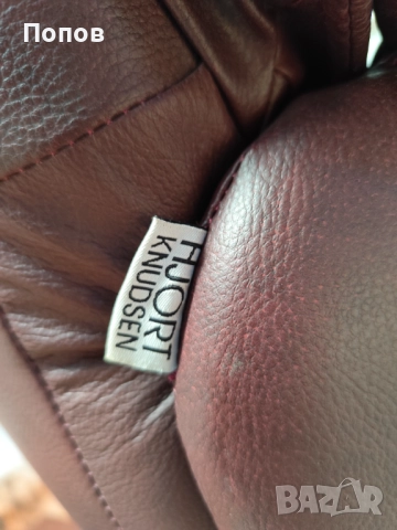 Hjort Knudsen кожен релакс стол, снимка 4 - Дивани и мека мебел - 51946613