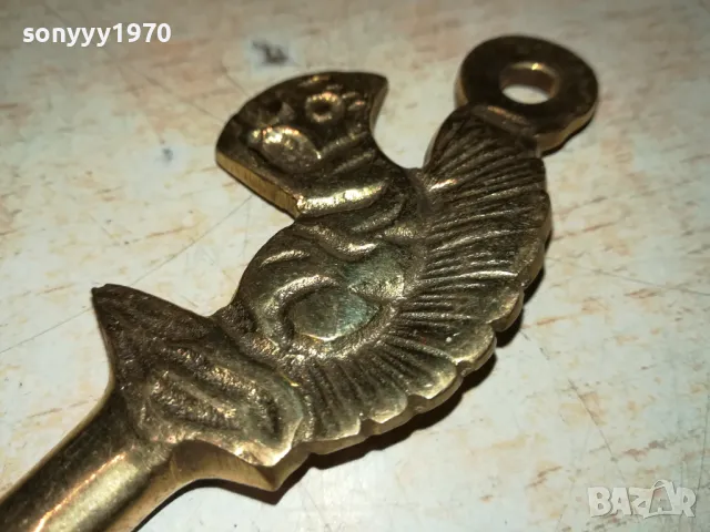 КАТЕРИЧКА-ОБУВАЛКА 35СМ МЕД МЕСИНГ 0202251943, снимка 6 - Антикварни и старинни предмети - 48934434