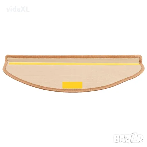 vidaXL Самозалепващи стелки за стъпала, 15 бр, бежови, 65x21x4 см, снимка 3 - Изтривалки - 56146835