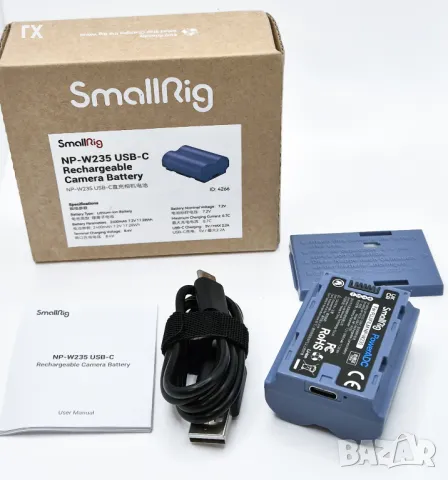 батерия Smallrig 4266 USB-C Rechargeable NP-W235 за Fujifilm 
